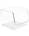 Sorbus Pack Of 4 Clear Square Open Storage Bins In Clear