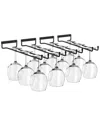 Sorbus Pack Of 4 Wine Glass Racks In Transparent