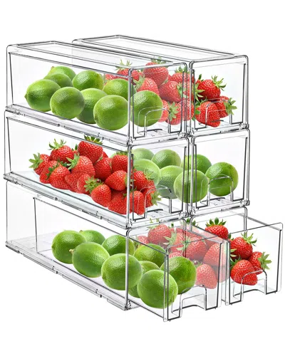 Sorbus Pack Of 6 Small Fridge Organizer Drawers In Multi