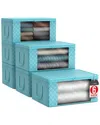 Sorbus Pack Of 6 Storage Organize Bags In Aqua