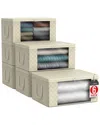Sorbus Pack Of 6 Storage Organize Bags In Beige