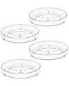 Sorbus Pack Of Four 9in Flat Clear Lazy Susan Organizers In Clear