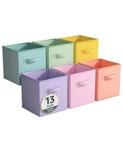 Sorbus Pack Of Six 13in Large Storage Bins In Multicolor