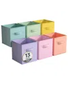 Sorbus Pack Of Six 13in Large Storage Bins In Multicolor