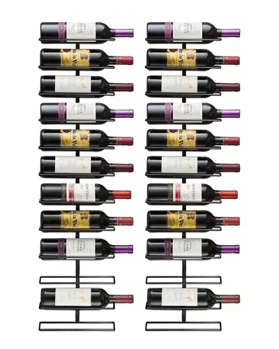 Sorbus Pack Of Two 12-bottle Wall Mount Wine Racks In Multi