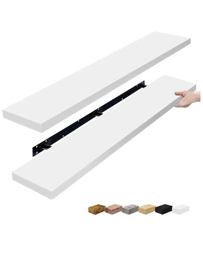 Sorbus Pack Of Two 55in Xl Floating Shelves In White