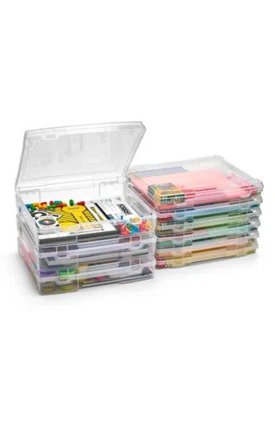 Sorbus Portable Project Case 9-piece Set In Clear