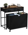 Sorbus Pull-out Laundry Hamper With Wheels In Black