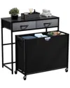 Sorbus Pull-out Laundry Hamper With Wheels In Black