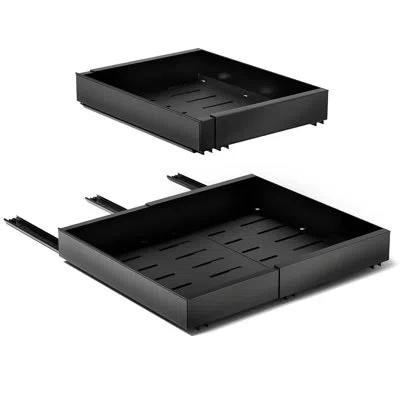 Sorbus Pull-out Sliding Storage Rack For Kitchen & Bathroom, No-drill Adjustable Shelf With Durable Metal,  In Black