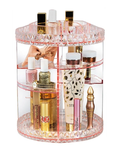 Sorbus Rotating Makeup Organizer In Pink