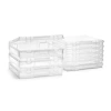 Sorbus Sahaj Variety Size Clear Stackable Project Case 9 Pack In White