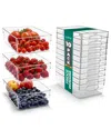 Sorbus Set Of 10 Large Clear Plastic Organizing Bins