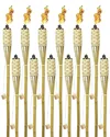 Sorbus Set Of 12 5ft Tall Bamboo Outdoor Torches In Gold