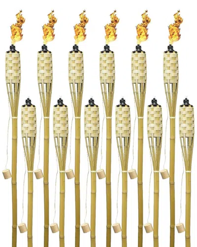 SORBUS SORBUS SET OF 12 5FT TALL BAMBOO OUTDOOR TORCHES