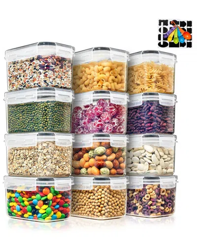 Sorbus Set Of 12 Food Storage Containers With Lids In Transparent