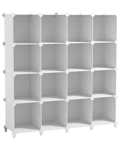 Sorbus Set Of 16 Cube Storage Organizers In White