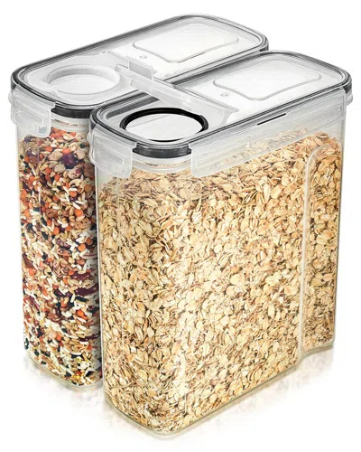 Sorbus Set Of 2 Airtight Food Storage Dispensers In Transparent