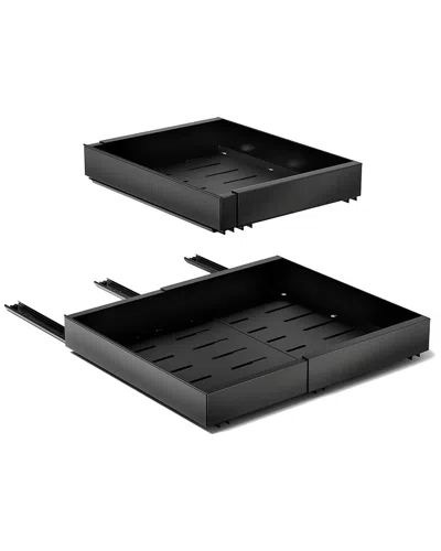 Sorbus Set Of 2 Extendable Pull-out Storage Racks In Black