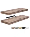 Sorbus Set Of 2 Floating Shelves In Neutral