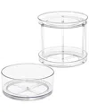 Sorbus Set Of 2 Lazy Susan Organizers In Clear