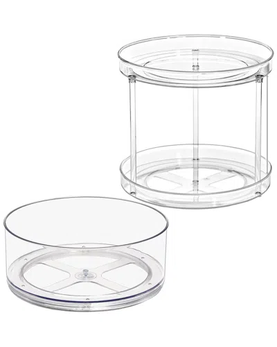 Sorbus Set Of 2 Lazy Susan Organizers In Clear