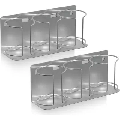 Sorbus Set Of 2 Storage Cup Holder Organizers In Silver