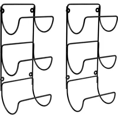Sorbus Set Of 2 Wall Mount Towel Racks In Black