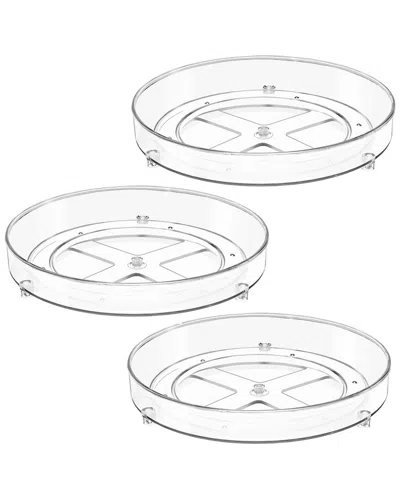 Sorbus Set Of 3 Clear Lazy Susan Organizers