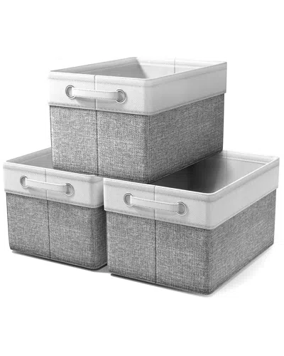 Sorbus Set Of 3 Fabric Storage Bins