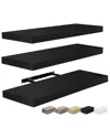 Sorbus Set Of 3 Floating Shelves In Black