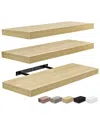 Sorbus Set Of 3 Floating Shelves In Neutral