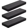 Sorbus Set Of 3 Floating Shelves In Black