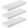 Sorbus Set Of 3 Floating Shelves In White