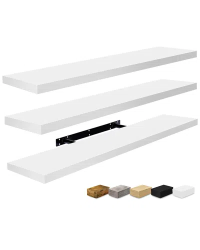 Sorbus Set Of 3 Large Floating Shelves In Multi
