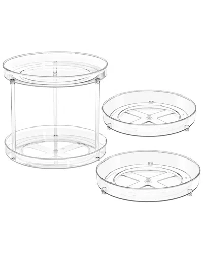 Sorbus Set Of 3 Lazy Susan Organizers In Transparent