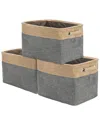 Sorbus Set Of 3 Twill Storage Basket Set