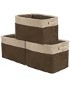 Sorbus Set Of 3 Twill Storage Basket Set