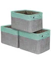 Sorbus Set Of 3 Twill Storage Basket Set