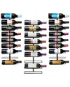 Sorbus Set Of 3 Wall Mounted Wine Racks In Black