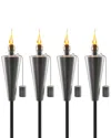 Sorbus Set Of 4 5ft Outdoor Torches In Gray
