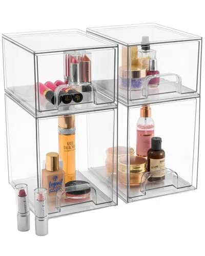 SORBUS SORBUS SET OF 4 ACRYLIC PULL-OUT STORAGE CONTAINERS FOR MAKEUP