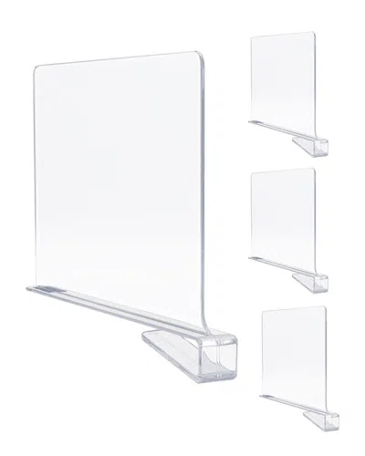 Sorbus Set Of 4 Acrylic Shelf Dividers In Transparent