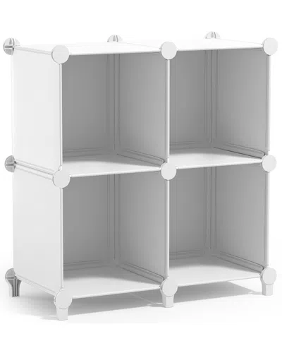 Sorbus Set Of 4 Cube Storage Organizers In White