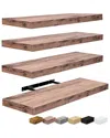 Sorbus Set Of 4 Floating Shelves In Neutral