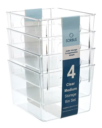 Sorbus Set Of 4 Large Fridge Bins In Nocolor