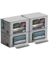 Sorbus Set Of 4 Large Storage Bins With Windows In Gray
