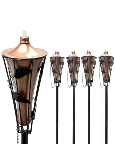 SORBUS SORBUS SET OF 4 OUTDOOR METAL PATIO TORCHES