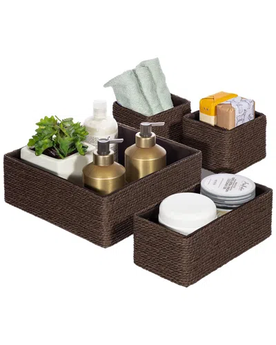 Sorbus Set Of 4 Rope Storage Baskets In Multi