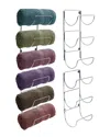Sorbus Set Of 4 Silver Wall-mount Towel Racks In Metallic